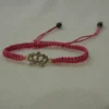 Sale Hot Pink Cord Bracelet With Gold Crown (Pack Of 6) 2 Sale Hot Pink Cord Bracelet With Gold Crown (Pack Of 6)