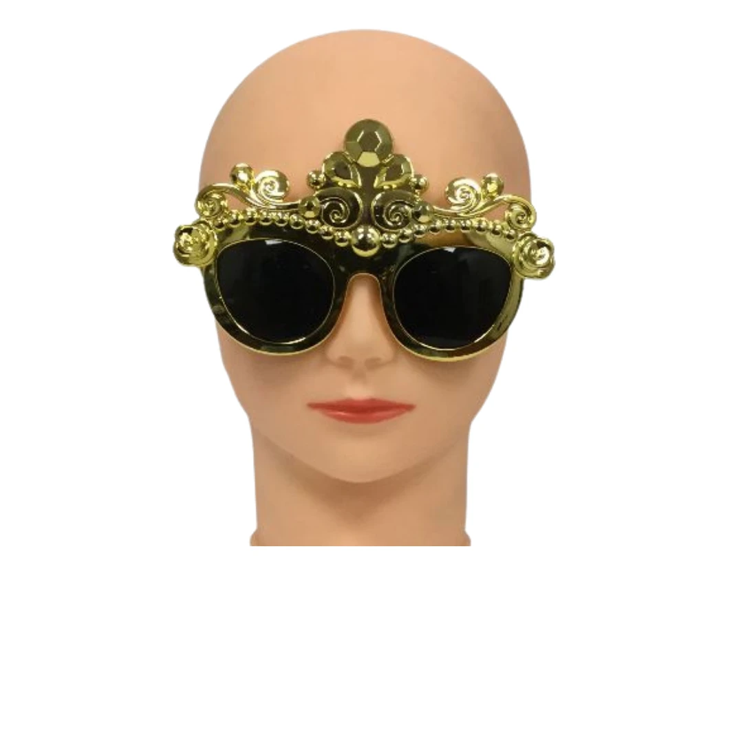 Mardi Gras Spot Novelties Metallic Gold Princess Sunglasses (Each) Mardi Gras Spot Novelties Metallic Gold Princess Sunglasses (Each)