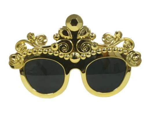 Mardi Gras Spot Novelties Metallic Gold Princess Sunglasses (Each) Mardi Gras Spot Novelties Metallic Gold Princess Sunglasses (Each)