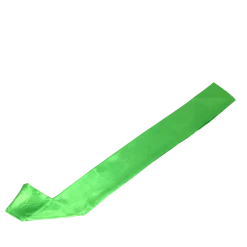 Plush Appeal, LLC Green Satin Sash 33" X 4" (Each)