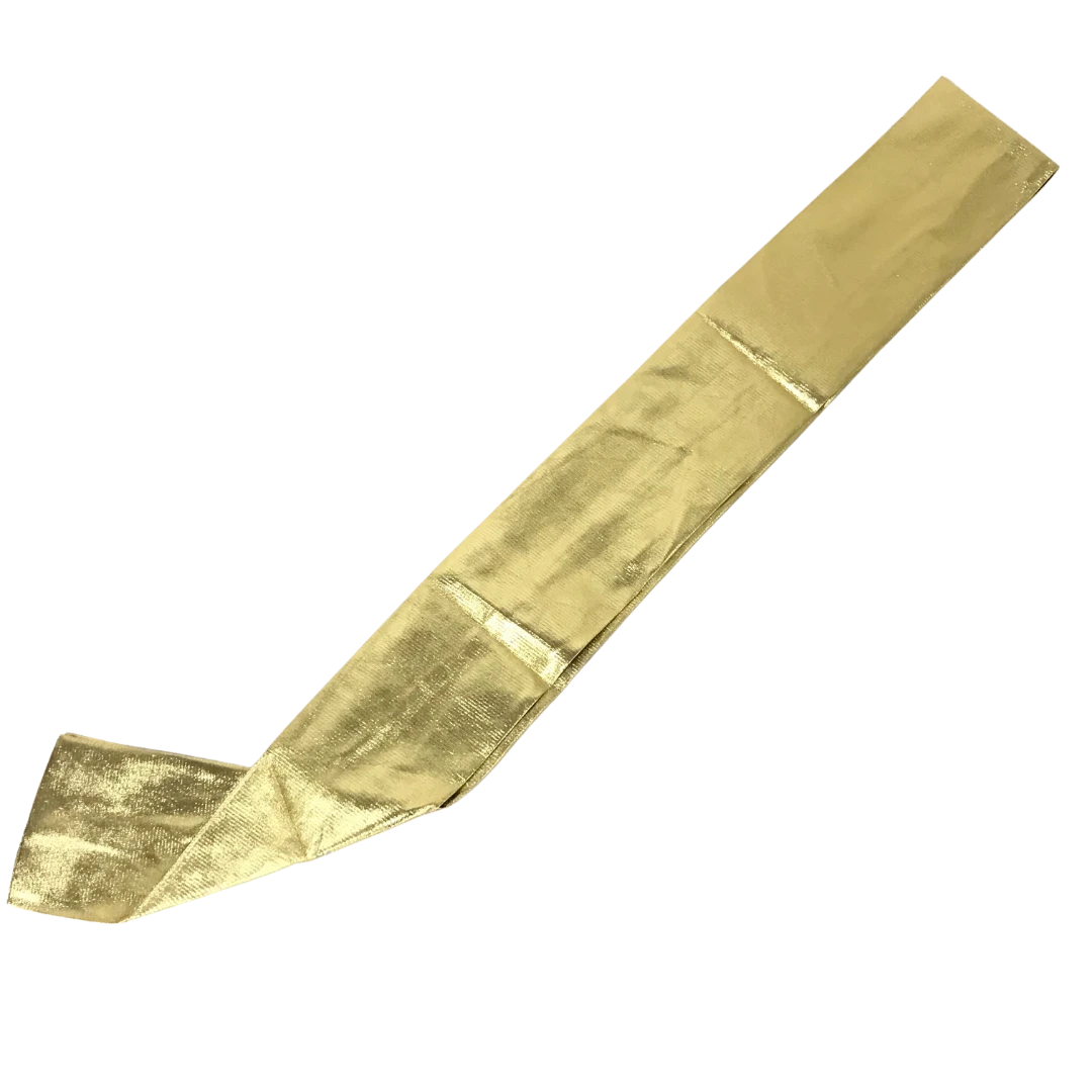 Plush Appeal, LLC Gold Satin Sash 33" X 4" (Each) 3 Plush Appeal, LLC Gold Satin Sash 33" X 4" (Each)