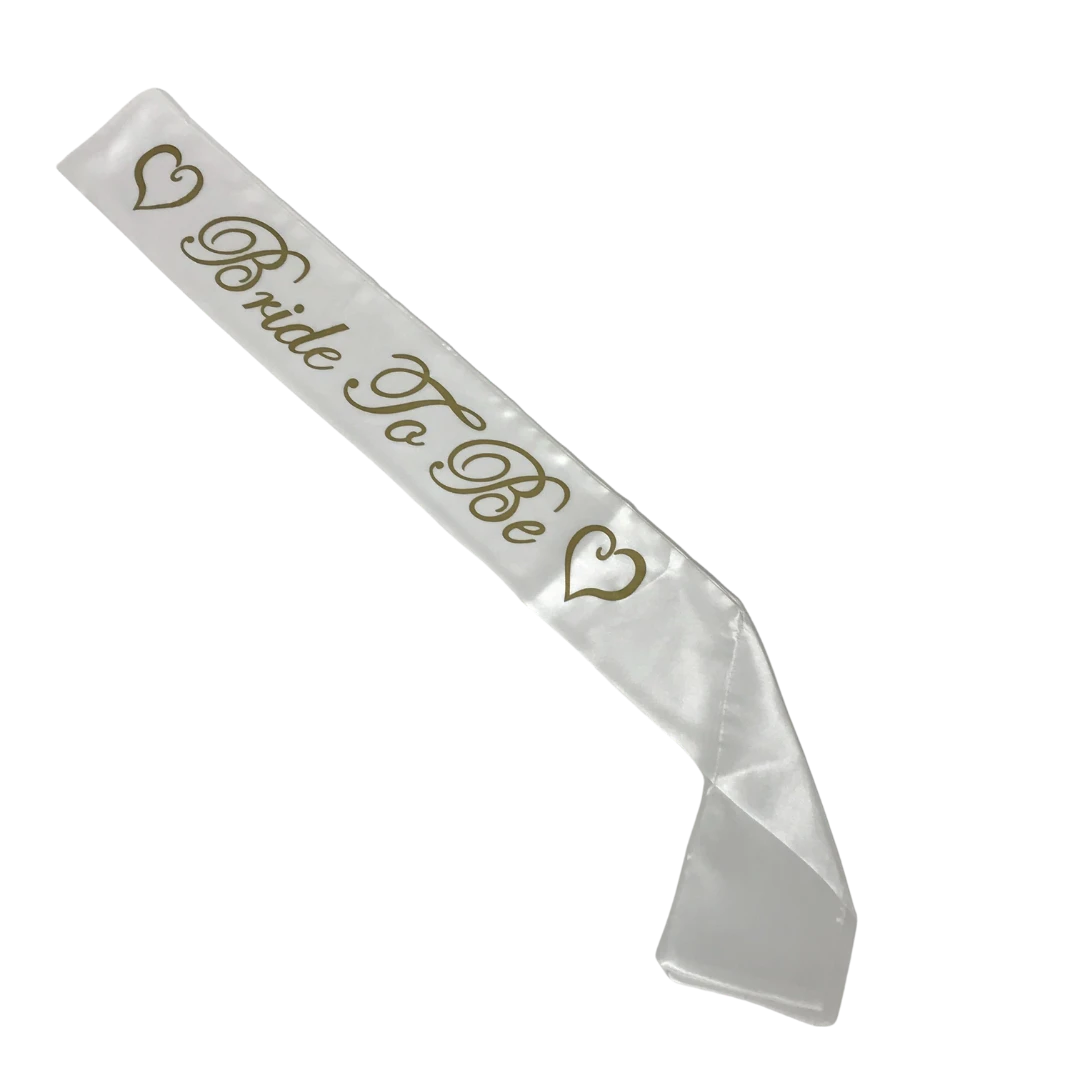 Plush Appeal, LLC Bride To Be On White Satin Sash 33" X 4" (Each) Party Supplies 3 Plush Appeal, LLC Bride To Be On White Satin Sash 33" X 4" (Each) Party Supplies