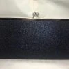 Sale Large Navy Glitter Clutch Purse 9.5" X 4.5" With Chain (Each)