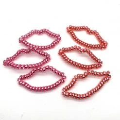 - No Manufacturer - Hot Pink And Pink Lips Hair Tie (Dozen) Headbands