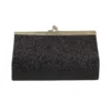 Sale Mid Size Black Glitter Purse 7.25" X 4.25" (Each) 2 Sale Mid Size Black Glitter Purse 7.25" X 4.25" (Each)