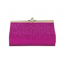 Sale Novelties Mid Size Purple Glitter Purse 7.25" X 4.25" (Each)