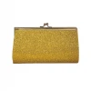 Sale Mid Size Golden Yellow Glitter Purse 7.25" X 4.25" (Each) 2 Sale Mid Size Golden Yellow Glitter Purse 7.25" X 4.25" (Each)