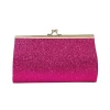 Sale Novelties Mid Size Hot Pink Glitter Purse 7.25" X 4.25" (Each)