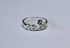 Mardi Gras Spot Silver Plated "NOLA" - Ring Size 7 (Each)