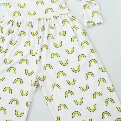 Sale Mardi Gras Rainbow Organic Cotton Romper (Each) Sale Mardi Gras Rainbow Organic Cotton Romper (Each)