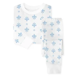- No Manufacturer - Gifts & Apparel Blue Fleur De Lis Organic Cotton Pajama Set (Each)