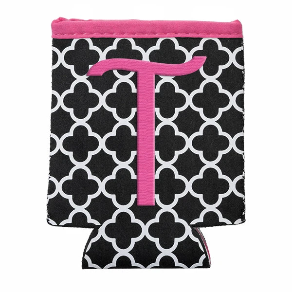 Sale Party Supplies Black To Basics Monogram Coozie "T" (Each) 3 Sale Party Supplies Black To Basics Monogram Coozie "T" (Each)