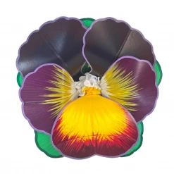 Mardi Gras Spot Party Supplies 21" Orpheus 2022 Pansy Signature Flower (Each)