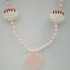 Mardi Gras Spot 38" Pink Birthday Cake Bead With Pink Medallion (Each)