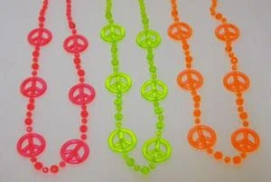 SBDOZEN Beads 36" Large Peace Sign Neon Colors (Dozen) SBDOZEN Beads 36" Large Peace Sign Neon Colors (Dozen)