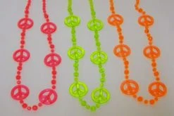 SB5791 36" Large Peace Sign Neon Colors (Each) Beads