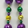 SB36125 Beads 44" 20/40/60mm - Purple, Green And Gold Round Necklace (Each) 2 SB36125 Beads 44" 20/40/60mm - Purple, Green And Gold Round Necklace (Each)