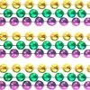 Mardi Gras Spot 60" 22mm Round Metallic Purple, Gold And Green Mardi Gras Beads