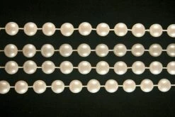 Mardi Gras Spot 60" 20mm Round Pearl White Mardi Gras Beads