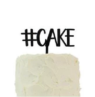 Sale Party Supplies Cake Topper "#CAKE" Black (Each) 3 Sale Party Supplies Cake Topper "#CAKE" Black (Each)