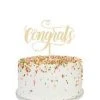 Sale Party Supplies Cake Topper "Congrats" Metallic Gold (Each) 2 Sale Party Supplies Cake Topper "Congrats" Metallic Gold (Each)