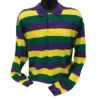 Plush Appeal, LLC Gifts & Apparel Purple, Green, And Gold Long Sleeve Polo Shirt (Each)