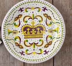 Sale Mardi Gras Paper Plate (Pack Of 10)