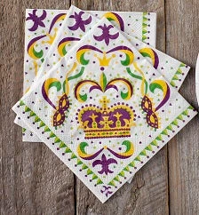 Mardi Gras Spot Mardi Gras Paper Napkins (Pack Of 20)