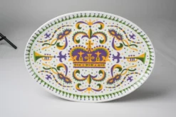 Mardi Gras Spot Oval Mardi Gras Platter (Each) Tableware