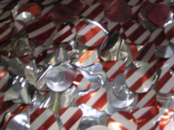 Mardi Gras Spot Candy Cane Metallic Petal Paper 30' X 3' (Roll)