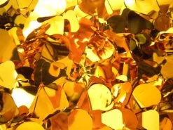 Mardi Gras Spot Orange Metallic Petal Paper 30' X 3' (Roll) Party Supplies