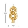 Plush Appeal, LLC Gold "8" Number Candle (Each) 2 Plush Appeal, LLC Gold "8" Number Candle (Each)