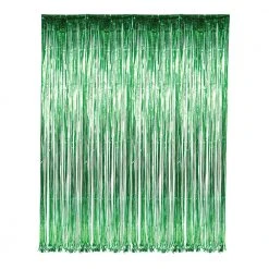 Plush Appeal, LLC Party Supplies Green Foil Fringe Curtain 3' X 8' (Each)