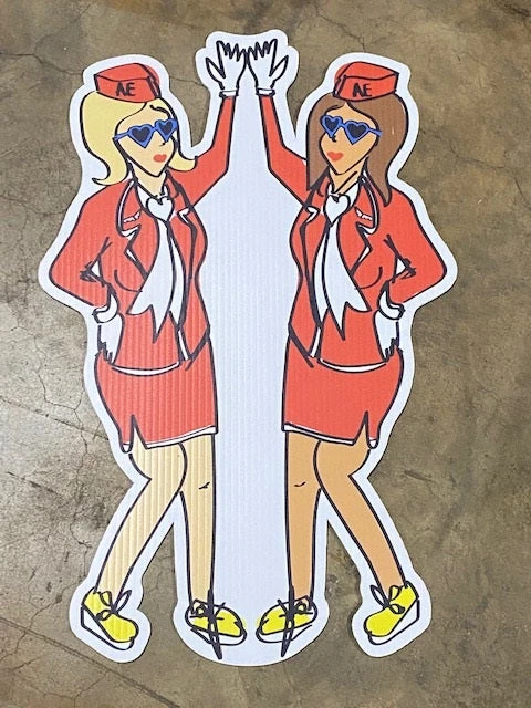 Mardi Gras Spot Earhawts Marching Girl Yard Art Sign (Each) Party Supplies 3 Mardi Gras Spot Earhawts Marching Girl Yard Art Sign (Each) Party Supplies