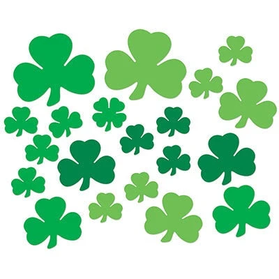 Plush Appeal, LLC Printed Shamrock Cutouts 5" - 11 1/2" (20 Pieces) Party Supplies 3 Plush Appeal, LLC Printed Shamrock Cutouts 5" - 11 1/2" (20 Pieces) Party Supplies