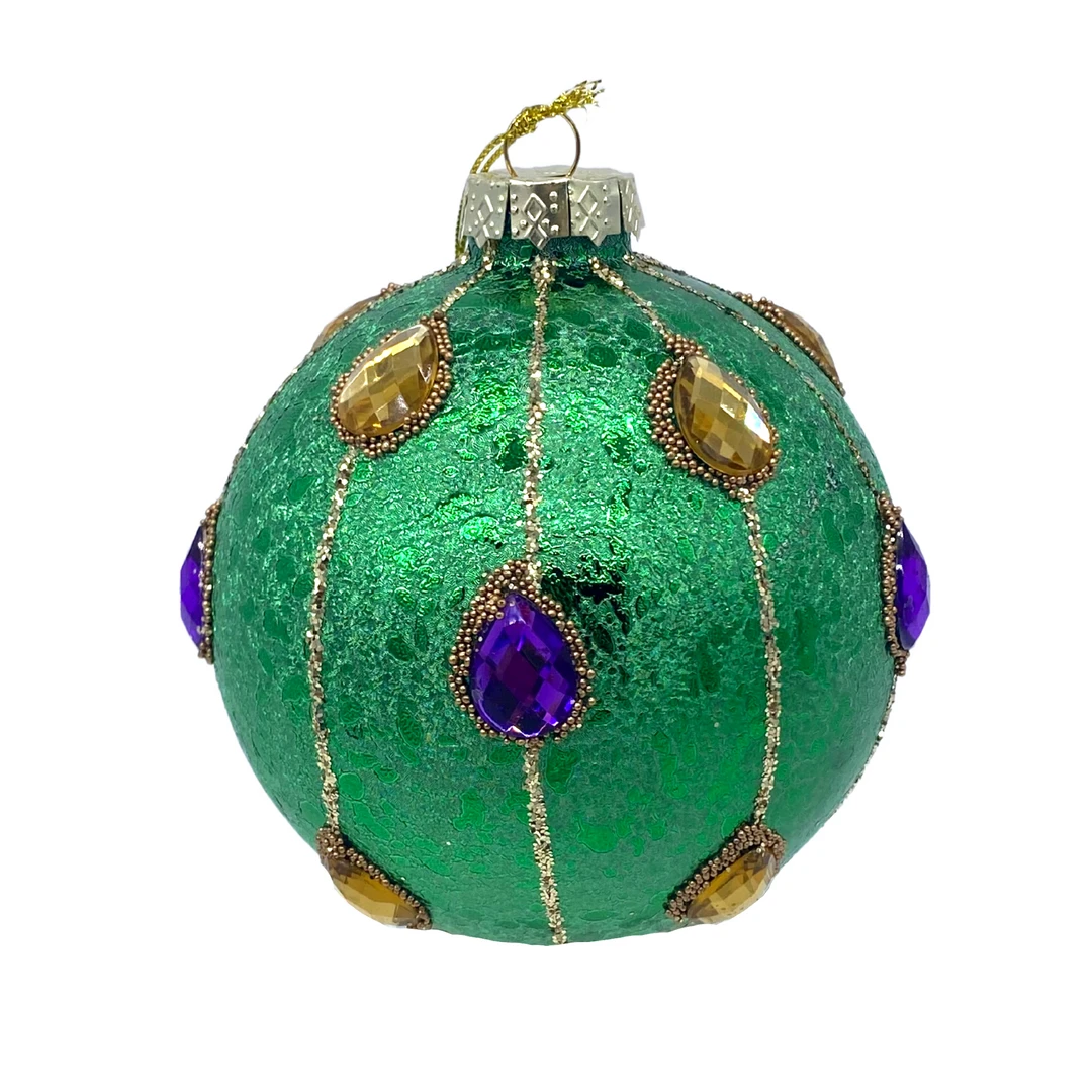 Plush Appeal, LLC 10MM Ornament With Gold Jewels (Each) Party Supplies 3 Plush Appeal, LLC 10MM Ornament With Gold Jewels (Each) Party Supplies