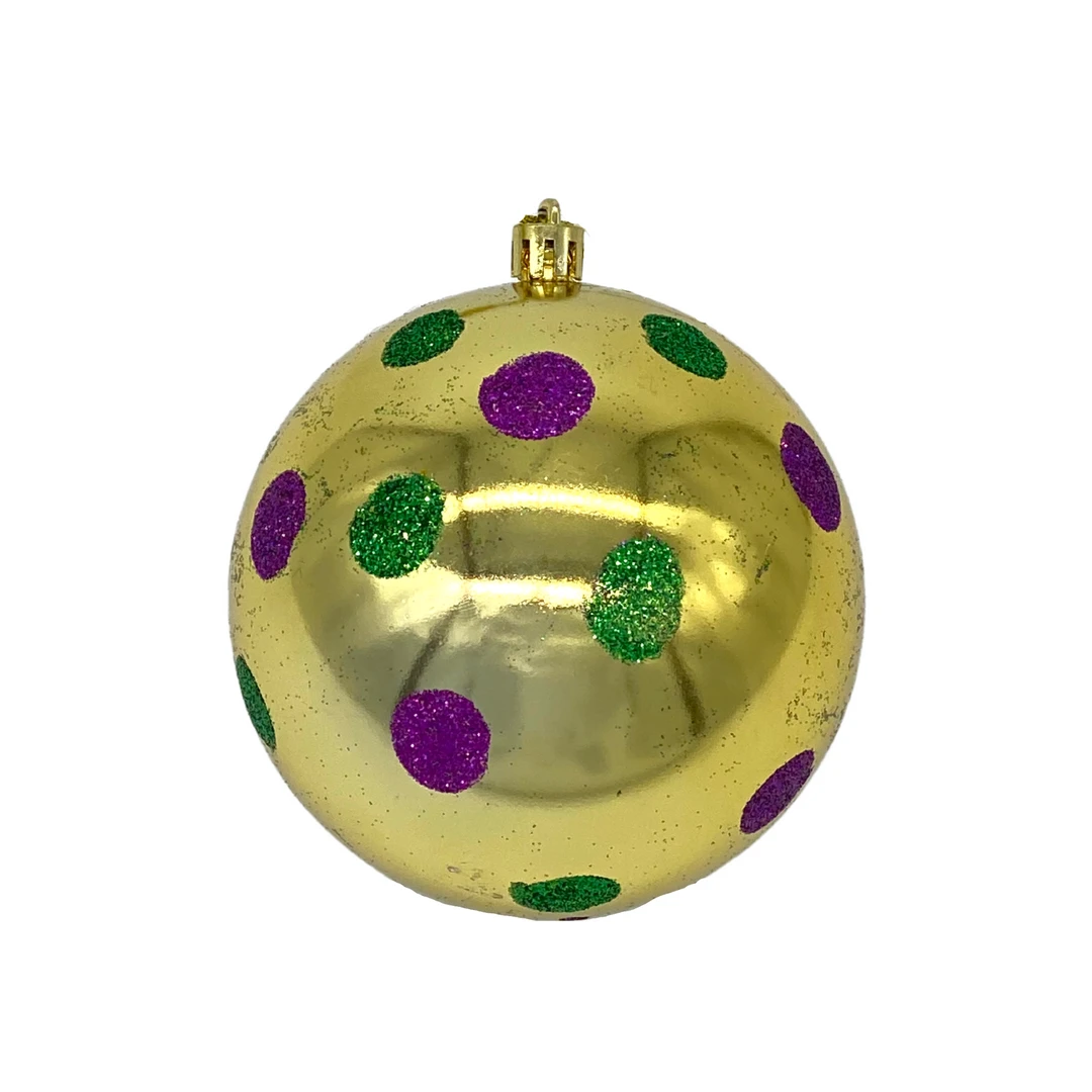 - No Manufacturer - Set Of 3 10CM Plastic Ornaments With Dots (Each) Party Supplies 5 - No Manufacturer - Set Of 3 10CM Plastic Ornaments With Dots (Each) Party Supplies