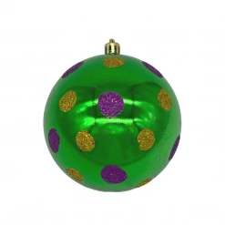 - No Manufacturer - Set Of 3 10CM Plastic Ornaments With Dots (Each) Party Supplies 9 - No Manufacturer - Set Of 3 10CM Plastic Ornaments With Dots (Each) Party Supplies