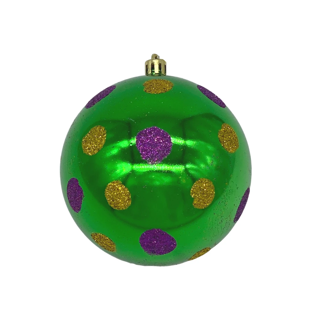 - No Manufacturer - Set Of 3 10CM Plastic Ornaments With Dots (Each) Party Supplies 6 - No Manufacturer - Set Of 3 10CM Plastic Ornaments With Dots (Each) Party Supplies