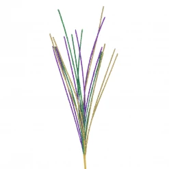 - No Manufacturer - 30" Purple Green And Gold Glitter Spray (Each) Party Supplies