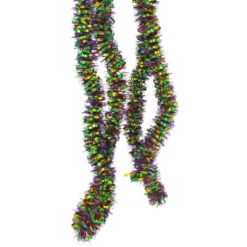 - No Manufacturer - Purple, Green, And Gold Loop Garland 9' X 1.5" (Each)