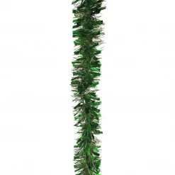 - No Manufacturer - Green And Silver Tinsel And Rectangle Garland 9' (Each)