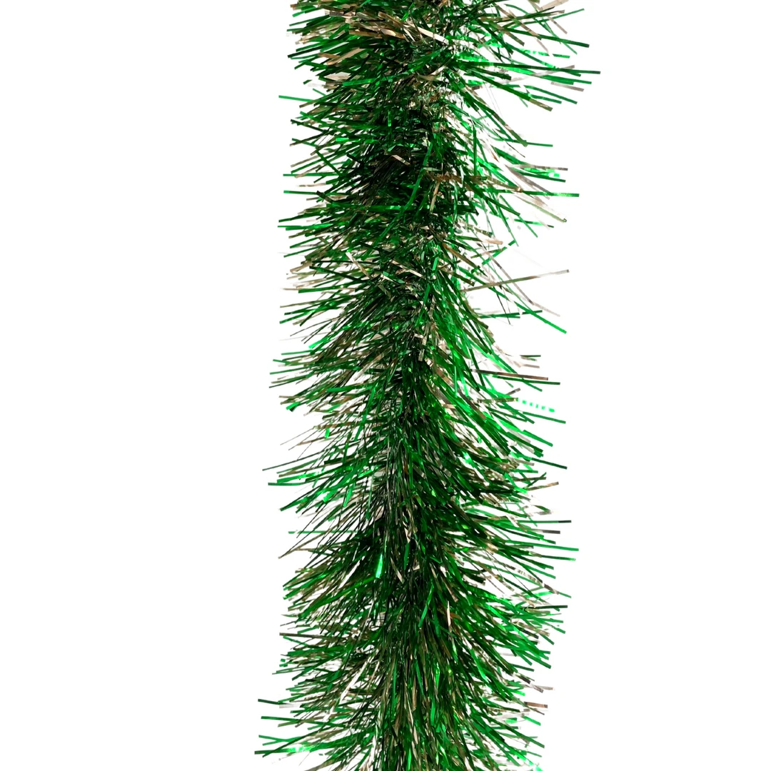 - No Manufacturer - Party Supplies Green And Silver Pine Needle Tinsel Garland 9' X 4" (Each) 3 - No Manufacturer - Party Supplies Green And Silver Pine Needle Tinsel Garland 9' X 4" (Each)