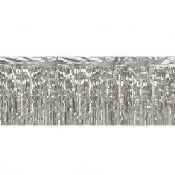 Plush Appeal, LLC Party Supplies 10' X 15" Silver Fringe (Each)