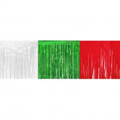 Plush Appeal, LLC 10' X 15" Red, White And Green Fringe (Each) Party Supplies