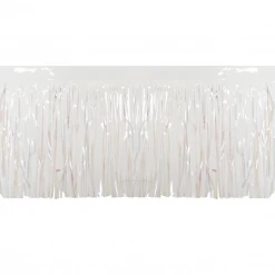 Plush Appeal, LLC Party Supplies 10' X 15" Iridescent White Fringe (Each)