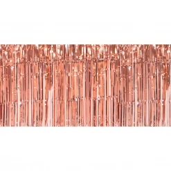 Plush Appeal, LLC Party Supplies 10' X 15" Matte Rose Gold Fringe (Each)