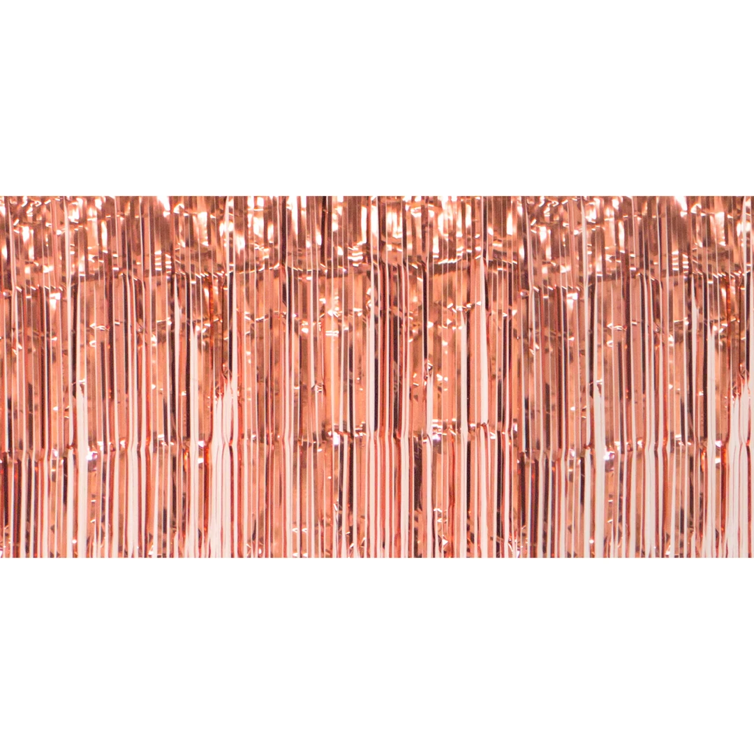 Plush Appeal, LLC Party Supplies 10' X 15" Matte Rose Gold Fringe (Each) 3 Plush Appeal, LLC Party Supplies 10' X 15" Matte Rose Gold Fringe (Each)