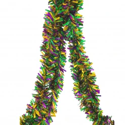 - No Manufacturer - 15' X 4" Holographic Purple, Green, And Gold Garland 15' X 4" (Each) Party Supplies