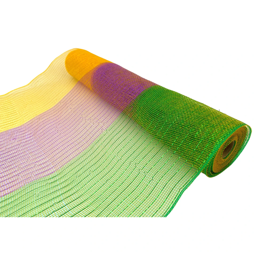 - No Manufacturer - 21"x 10yds Trinity Of Color Mardi Gras Mesh (Each) 3 - No Manufacturer - 21"x 10yds Trinity Of Color Mardi Gras Mesh (Each)